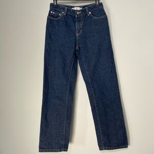 Vintage Tommy Hilfiger Y2K Dark Wash Straight Jeans Mid Low Rise Size 2